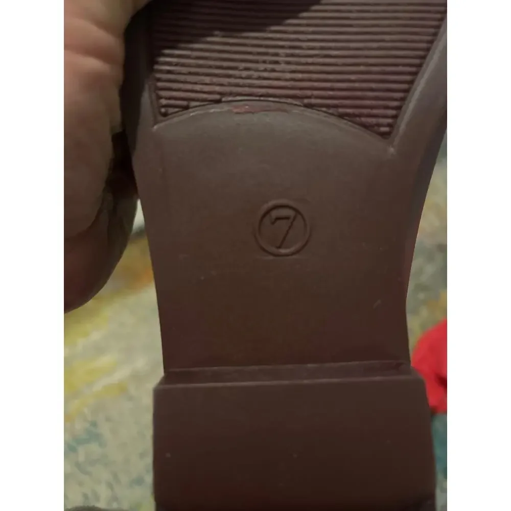 A NEW DAY Burgundy Ankle Rubber Rain Boots - Picture 3 of 9